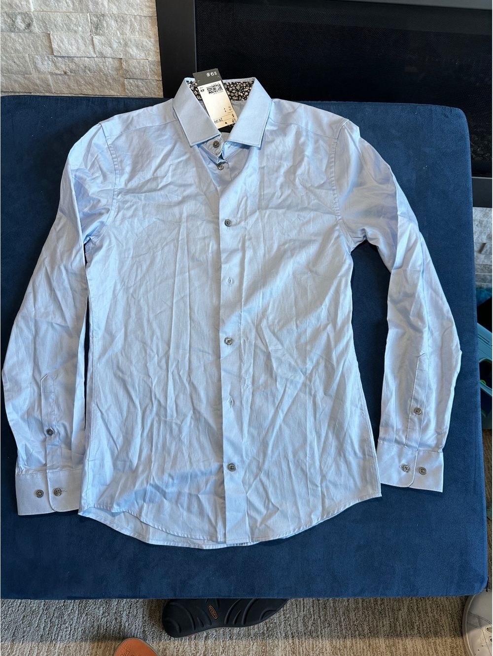 H&M Slim Fit Light Blue Dress Shirt Size S